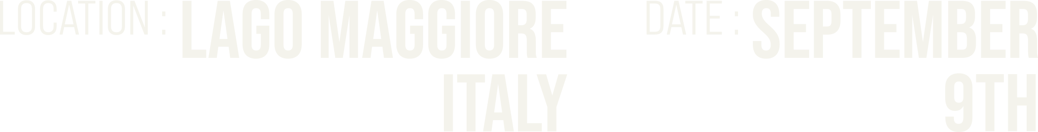 Event location and date